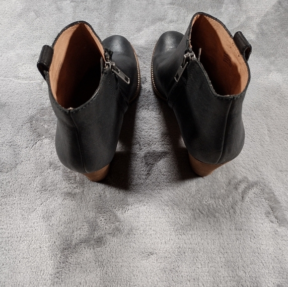 Madewell Billie Boots Womans 8 Black Leather Upper Ankle Booties E0191 - Picture 3 of 6
